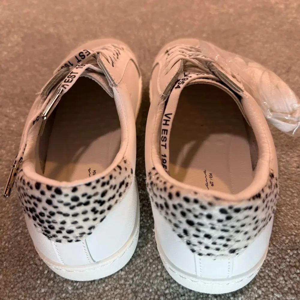 Vintage Havana NIB Bianca Sneaker White Blush Cheetah Black Glitter Star‎ Sz 8.5